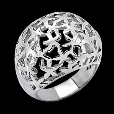 STAINLESS STEEL FILIGREE LADIES RING