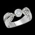 STAINLESS STEEL LADIES CZ SPLIT SHANK SOLITAIRE RING