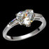 STAINLESS STEEL CZ HEART LADIES RING