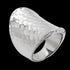 STAINLESS STEEL HAMMERED CONCAVE RING