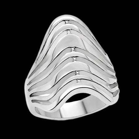 STAINLESS STEEL RIPPLE WAVE RING