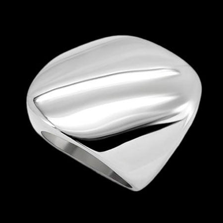 STAINLESS STEEL LADIES CONVEX RING