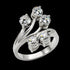 STAINLESS STEEL FIVE CZ STAR BURST RING