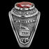 STAINLESS STEEL MEN'S UNITED STATES MARINES RED CZ SIGNET RING - SIDE VIEW 2