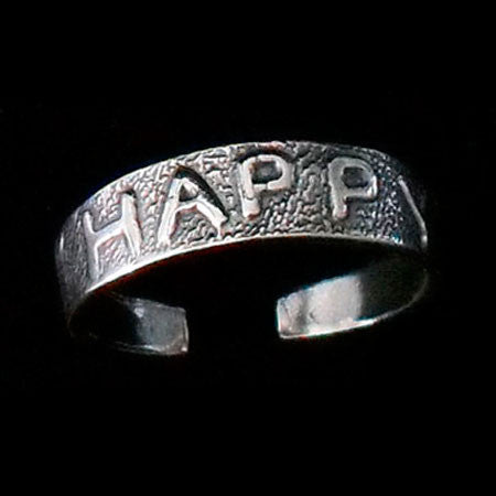 STERLING SILVER HAPPY TOE RING
