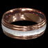 STAINLESS STEEL 8MM CAPPUCCINO IP SILVER BAND RING - TOP VIEW