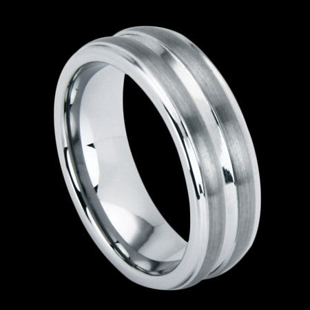 TUNGSTEN CARBIDE WIDE CHANNEL RING