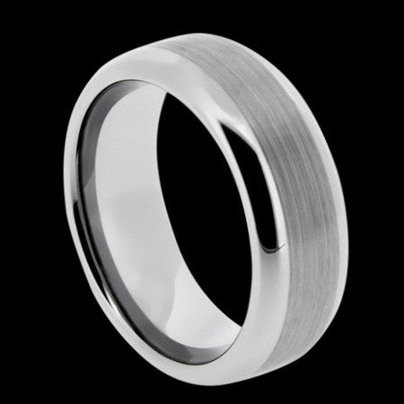 TUNGSTEN CARBIDE MATTE CENTRE RING