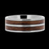 TUNGSTEN CARBIDE DUAL CHANNEL WOOD INLAY RING - 2
