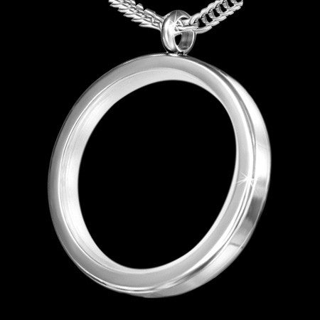 STAINLESS STEEL 25MM MEMORIAL GLASS LOCKET