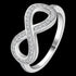 STERLING SILVER CZ PAVED INFINITY RING