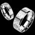 LORD'S PRAYER LASER ETCH STAINLESS STEEL RING - ANGLE VIEW