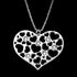 MY ONLY ONE STERLING SILVER FILIGREE CZ HEART NECKLACE