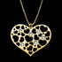MY ONLY ONE 18K GP STERLING SILVER FILIGREE CZ HEART NECKLACE