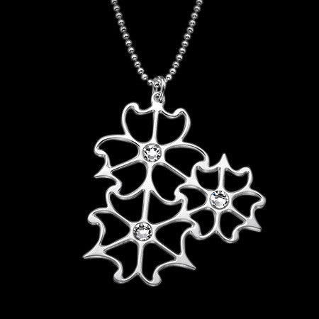 MY ONLY ONE STERLING SILVER PETALO CZ NECKLACE