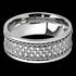 STAINLESS STEEL MEN'S TREAD & CHAIN RING - FRONT VIEW