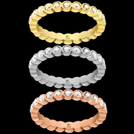 LOLA & GRACE STACKABLE HALF WAY TRIO RINGS