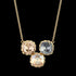 LOLA & GRACE SQUARE TWIST BIB GOLD PENDANT NECKLACE