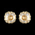 LOLA & GRACE SQUARE TWIST STUD GOLD EARRINGS