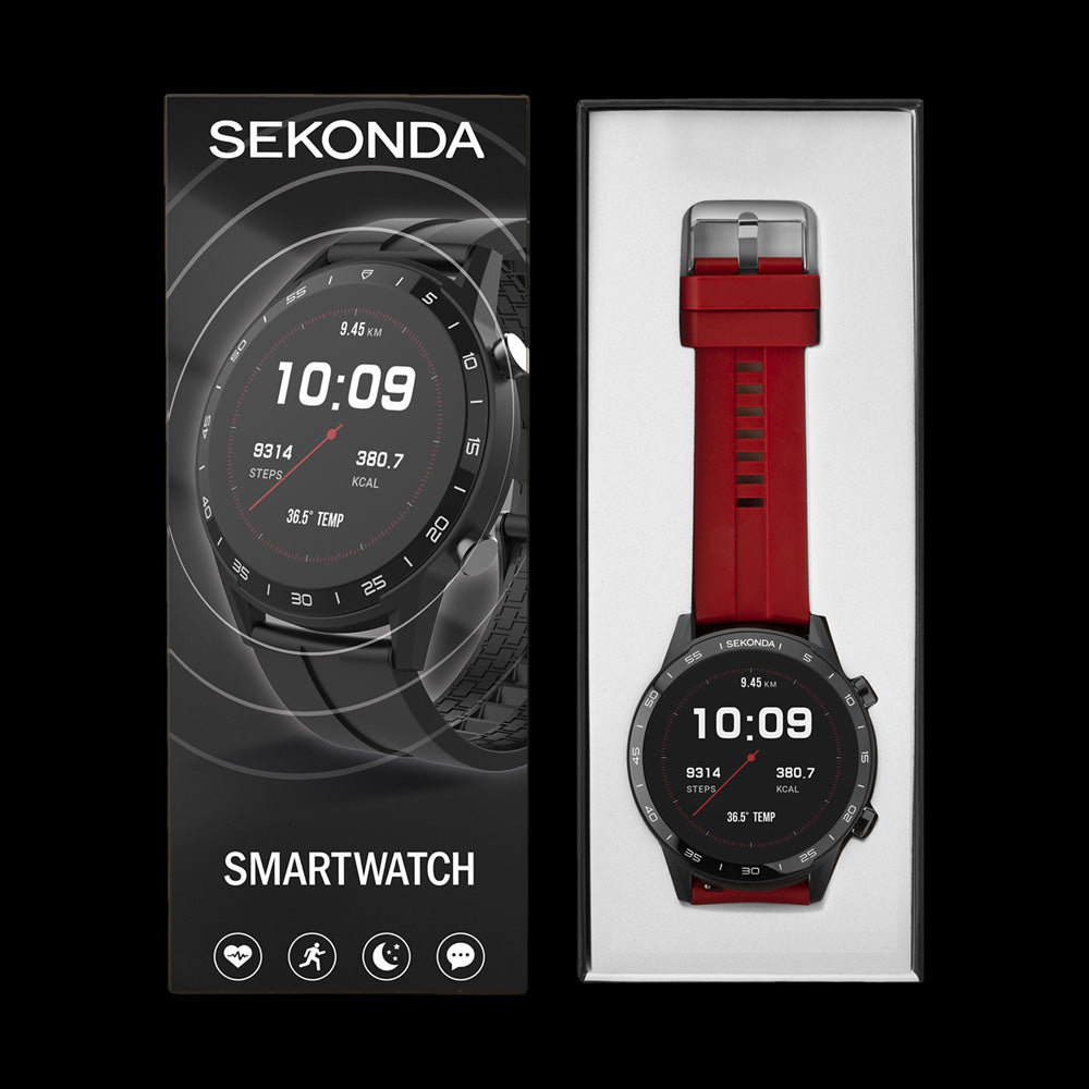 SEKONDA ACTIVE RED SMART WATCH - WATCH BOX PACKAGING