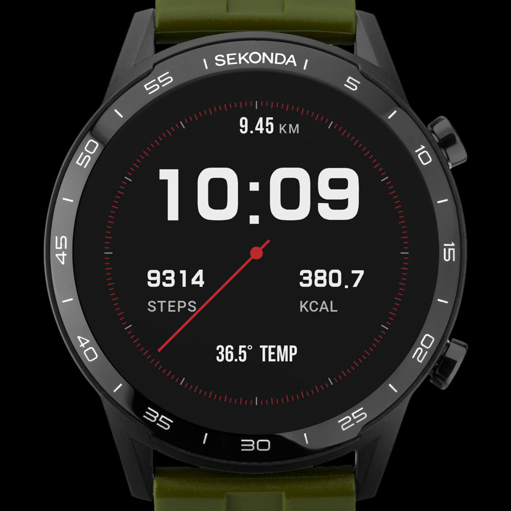 SEKONDA ACTIVE GREEN SMART WATCH - CLOSE-UP