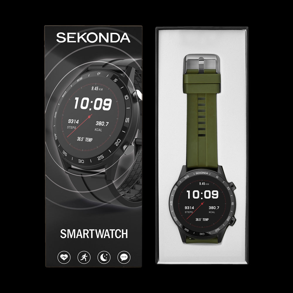 SEKONDA ACTIVE GREEN SMART WATCH - WATCH BOX PACKAGING