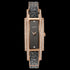 SEKSY LADIES DECO BLACK ROSE GOLD BRACELET WATCH - FRONT VIEW