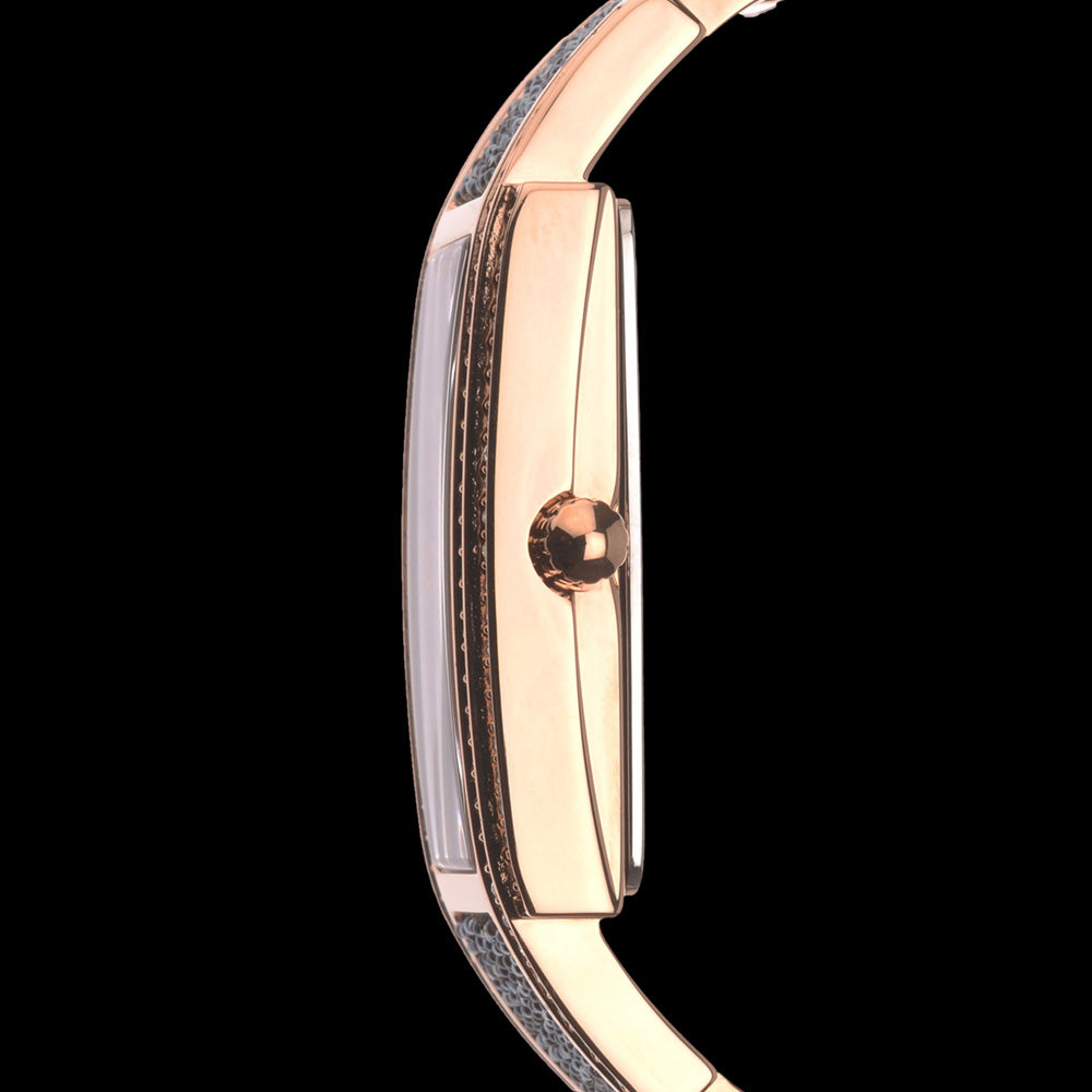 SEKSY LADIES DECO BLACK ROSE GOLD BRACELET WATCH - SIDE VIEW