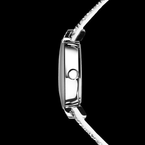 SEKSY LADIES ROCKS MINIMAL SILVER CRYSTAL BRACELET WATCH - SIDE VIEW