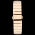SEKSY LADIES ROCKS THIN RECTANGLE ROSE GOLD BLACK CRYSTAL BRACELET WATCH - BACK VIEW