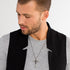 THOMAS SABO SKULLS CROSS LARGE PENDANT - MALE MODEL VIEW 2