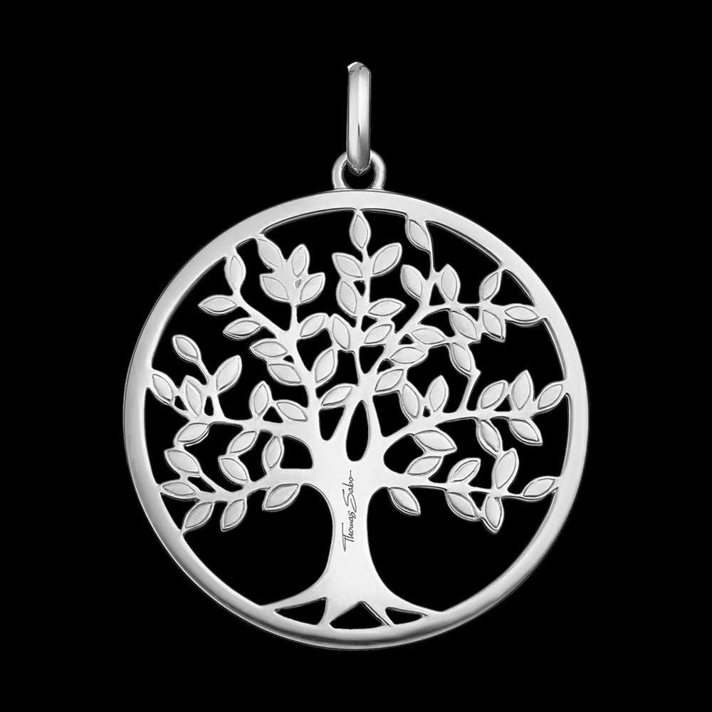 THOMAS SABO SILVER TREE OF LOVE CZ PENDANT - BACK VIEW