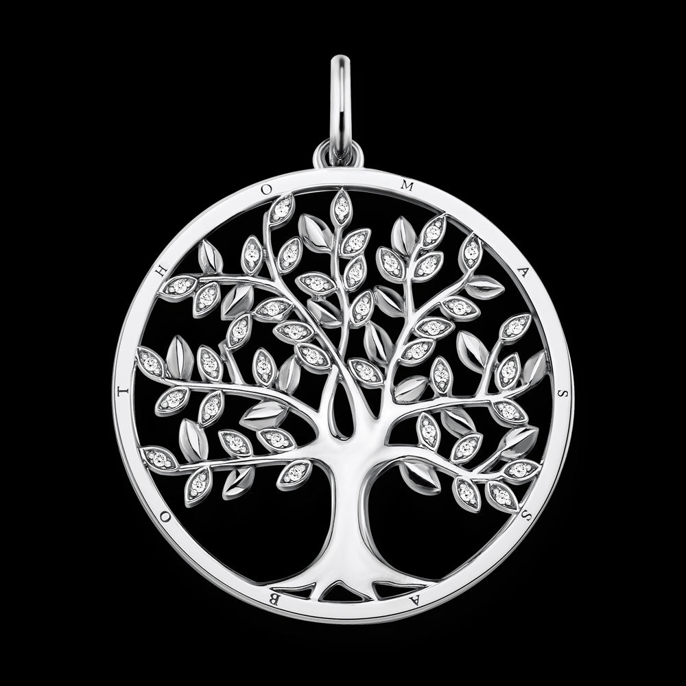 THOMAS SABO SILVER TREE OF LOVE CZ PENDANT