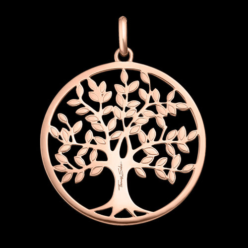 THOMAS SABO ROSE GOLD TREE OF LOVE CZ PENDANT - BACK VIEW