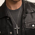 THOMAS SABO PYRAMID SKULL CROSS PENDANT - MALE MODEL VIEW