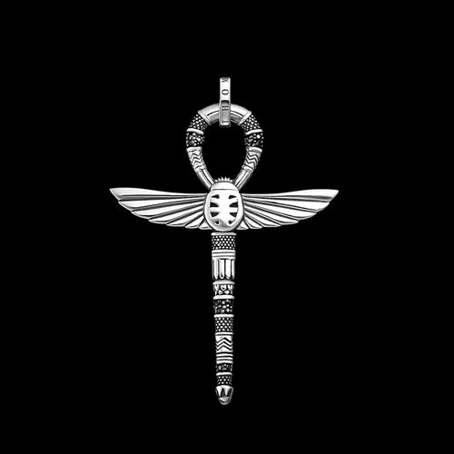 THOMAS SABO CROSS OF LIFE ANKH SCARAB PENDANT - BACK VIEW