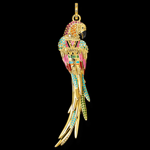 THOMAS SABO GOLD RAINBOW PARROT PENDANT - BACK VIEW