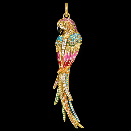 THOMAS SABO GOLD RAINBOW PARROT PENDANT