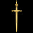 THOMAS SABO GOLD CROWN HILT SWORD PENDANT - BACK VIEW