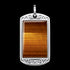 THOMAS SABO TIGER EYE DOG TAG PENDANT