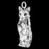 THOMAS SABO SILVER CAT CONSTELLATION LARGE PENDANT - SIDE VIEW