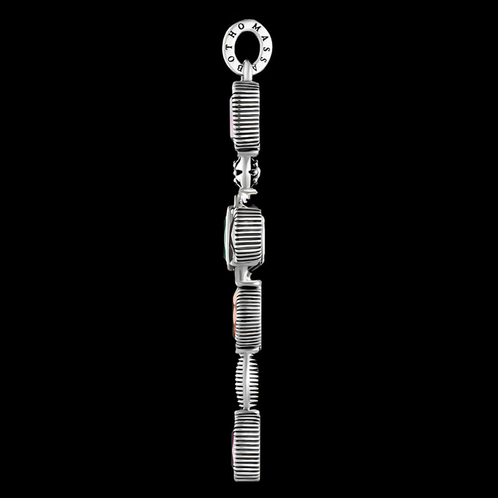 THOMAS SABO SILVER VINTAGE COLOURS CROSS PENDANT - SIDE VIEW