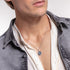 THOMAS SABO SILVER TREE OF LOVE OVAL MEDALLION PENDANT - MALE MODEL VIEW