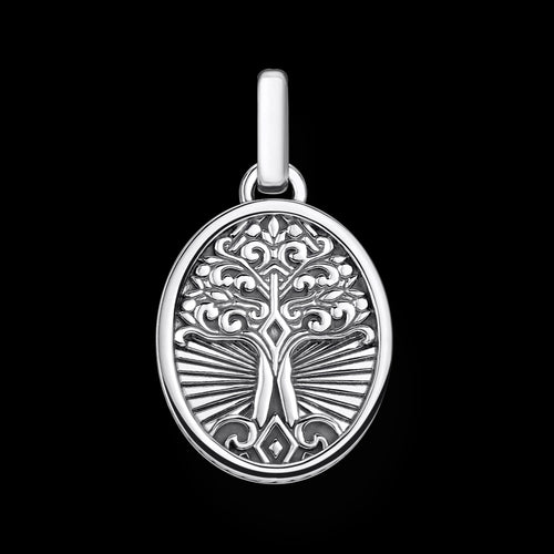 THOMAS SABO SILVER TREE OF LOVE OVAL MEDALLION PENDANT