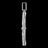 THOMAS SABO SILVER ONYX COMPASS STAR DOG TAG PENDANT - SIDE VIEW