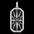 THOMAS SABO SILVER ONYX COMPASS STAR DOG TAG PENDANT