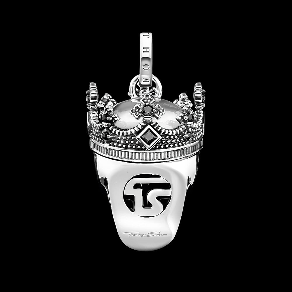THOMAS SABO SILVER CROWN SKULL PENDANT - BACK VIEW