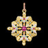 THOMAS SABO GOLD AMULET KALEIDOSCOPE BUTTERFLY PENDANT