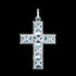 THOMAS SABO BLUE SPINEL GEMSTONE STAR CROSS PENDANT - BACK VIEW