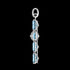 THOMAS SABO BLUE SPINEL GEMSTONE STAR CROSS PENDANT - SIDE VIEW